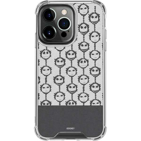 Disney The Nightmare Before Christmas Jack Skellington Face Expressions pattern iPhone 15 Pro Clear Case