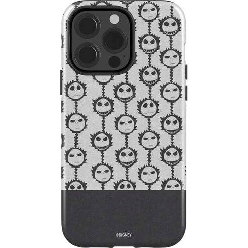 Disney The Nightmare Before Christmas Jack Skellington Face Expressions pattern iPhone 15 Pro Impact Case