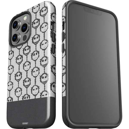Disney The Nightmare Before Christmas Jack Skellington Face Expressions pattern iPhone 15 Pro Impact Case