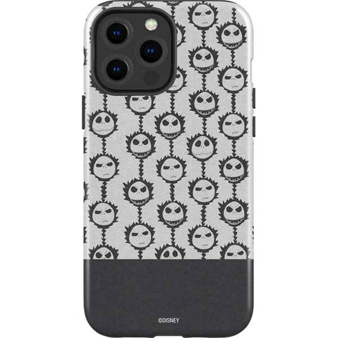 Disney The Nightmare Before Christmas Jack Skellington Face Expressions pattern iPhone 15 Pro Max Impact Case
