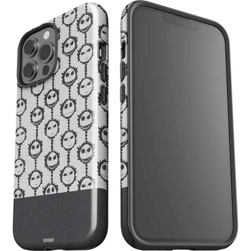 Disney The Nightmare Before Christmas Jack Skellington Face Expressions pattern iPhone 15 Pro Max Impact Case