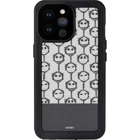 Disney The Nightmare Before Christmas Jack Skellington Face Expressions pattern iPhone 14 Pro Max Waterproof Case