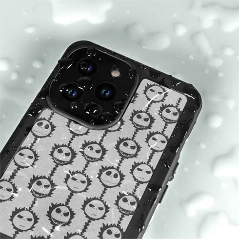 Disney The Nightmare Before Christmas Jack Skellington Face Expressions pattern iPhone 14 Pro Max Waterproof Case