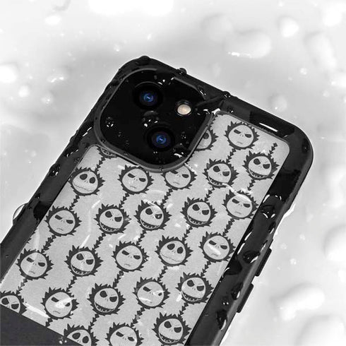Disney The Nightmare Before Christmas Jack Skellington Face Expressions pattern iPhone 15 Waterproof Case