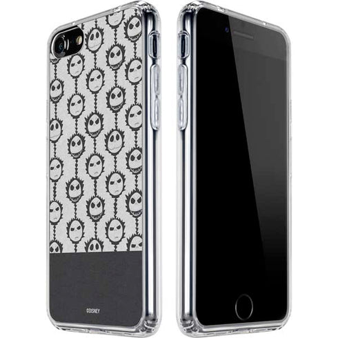 Disney The Nightmare Before Christmas Jack Skellington Face Expressions pattern iPhone SE (2nd & 3rd Gen) Clear Case
