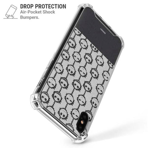 Disney The Nightmare Before Christmas Jack Skellington Face Expressions pattern iPhone XS Max Clear Case