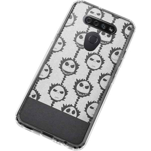 Disney The Nightmare Before Christmas Jack Skellington Face Expressions pattern LG K51/Q51 Clear Case