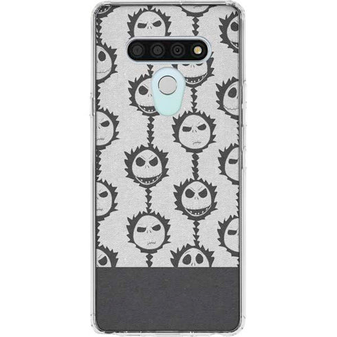 Disney The Nightmare Before Christmas Jack Skellington Face Expressions pattern LG Stylo 6 Clear Case