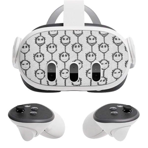 Disney The Nightmare Before Christmas Jack Skellington Face Expressions pattern Meta Quest 3 Skin