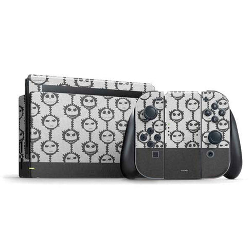Disney The Nightmare Before Christmas Jack Skellington Face Expressions pattern Nintendo Switch Bundle Skin