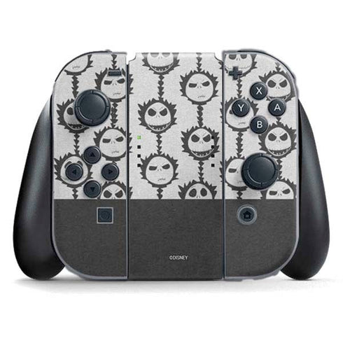 Disney The Nightmare Before Christmas Jack Skellington Face Expressions pattern Nintendo Switch (2017-2021) Joy-Con Controller Skin