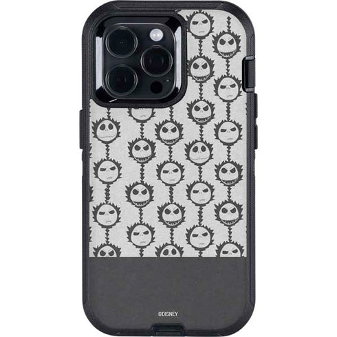 Disney The Nightmare Before Christmas Jack Skellington Face Expressions pattern Otterbox Defender iPhone Skin