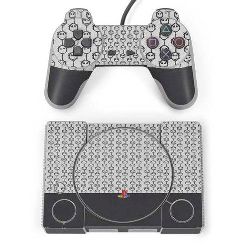 Disney The Nightmare Before Christmas Jack Skellington Face Expressions pattern PlayStation Classic Bundle Skin