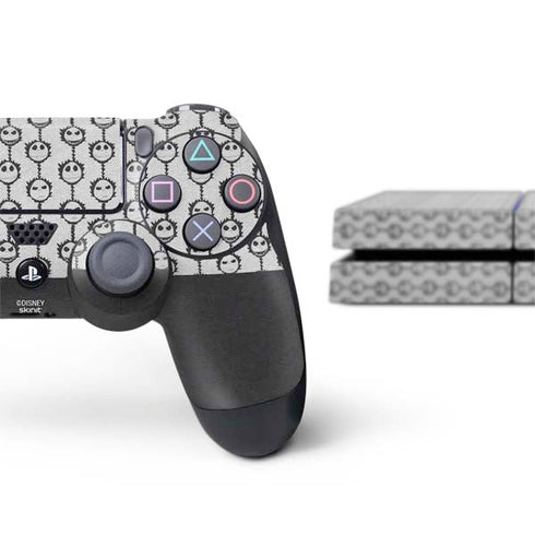 Disney The Nightmare Before Christmas Jack Skellington Face Expressions pattern PS4 Console and Controller Bundle Skin