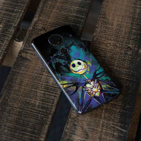 Disney The Nightmare Before Christmas Jack Skellington Art Moto E5 Plus Skin