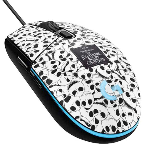 Disney The Nightmare Before Christmas Jack Skellington Pattern G203 Prodigy RGB Wired Gaming Mouse Skin