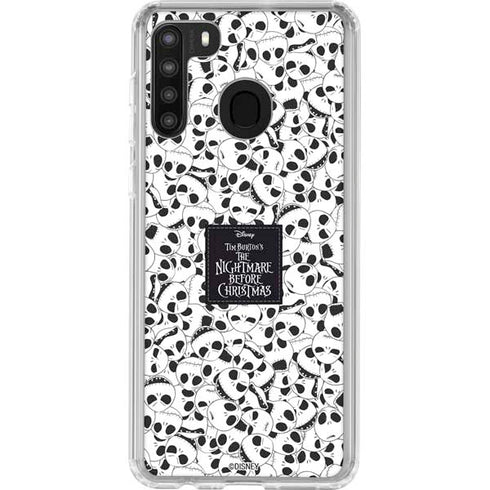 Disney The Nightmare Before Christmas Jack Skellington Pattern Galaxy A21 Clear Case