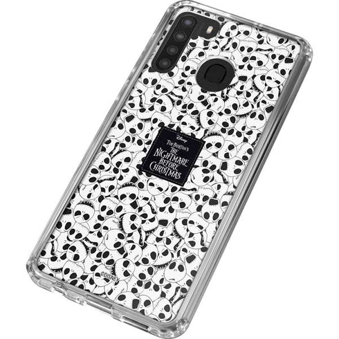 Disney The Nightmare Before Christmas Jack Skellington Pattern Galaxy A21 Clear Case