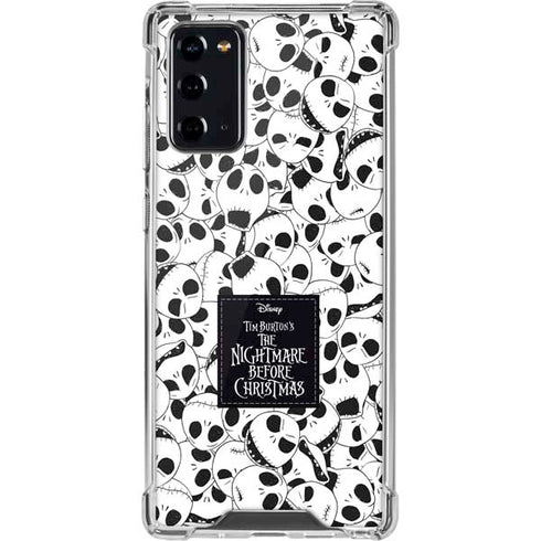 Disney The Nightmare Before Christmas Jack Skellington Pattern Galaxy Note20 5G Clear Case