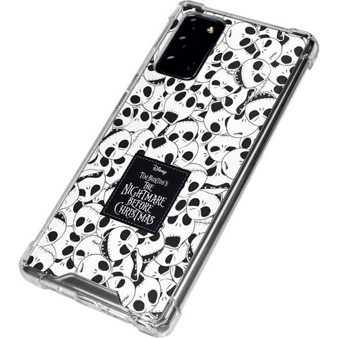 Disney The Nightmare Before Christmas Jack Skellington Pattern Galaxy Note20 5G Clear Case