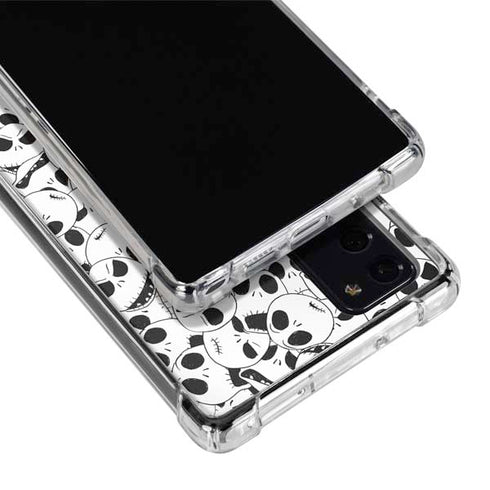 Disney The Nightmare Before Christmas Jack Skellington Pattern Galaxy Note20 5G Clear Case