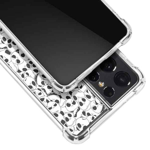 Disney The Nightmare Before Christmas Jack Skellington Pattern Galaxy S21 Ultra 5G Clear Case
