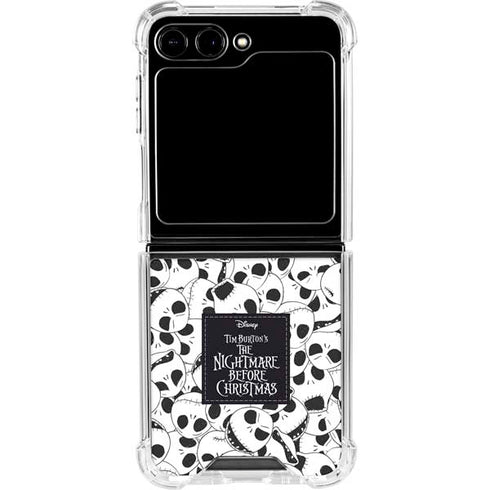 Disney The Nightmare Before Christmas Jack Skellington Pattern Galaxy Z Flip5 5G Clear Case