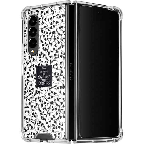 Disney The Nightmare Before Christmas Jack Skellington Pattern Galaxy Z Fold4 5G Clear Case