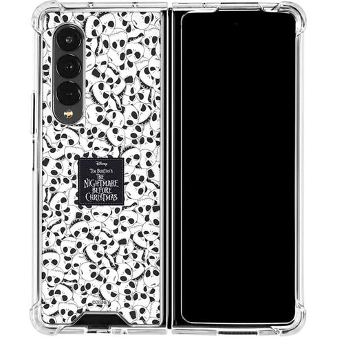 Disney The Nightmare Before Christmas Jack Skellington Pattern Galaxy Z Fold4 5G Clear Case
