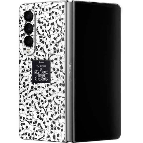 Disney The Nightmare Before Christmas Jack Skellington Pattern Galaxy Z Fold4 5G Skin