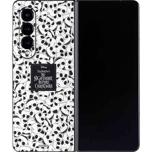 Disney The Nightmare Before Christmas Jack Skellington Pattern Galaxy Z Fold4 5G Skin