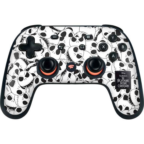 Disney The Nightmare Before Christmas Jack Skellington Pattern Google Stadia Controller Skin