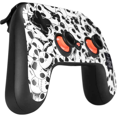 Disney The Nightmare Before Christmas Jack Skellington Pattern Google Stadia Controller Skin