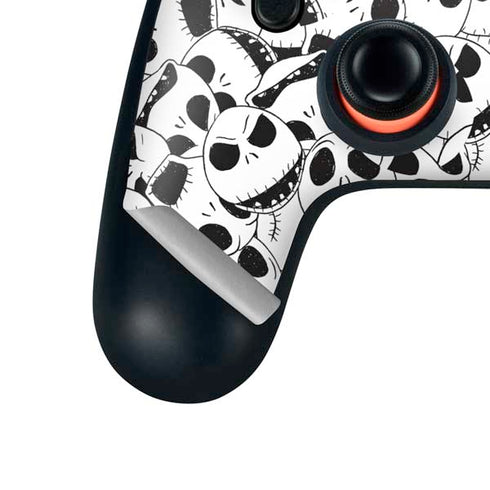 Disney The Nightmare Before Christmas Jack Skellington Pattern Google Stadia Controller Skin