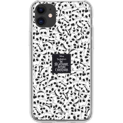 Disney The Nightmare Before Christmas Jack Skellington Pattern iPhone 11 Clear Case