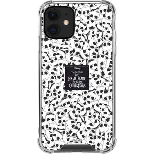 Disney The Nightmare Before Christmas Jack Skellington Pattern iPhone 12 Clear Case