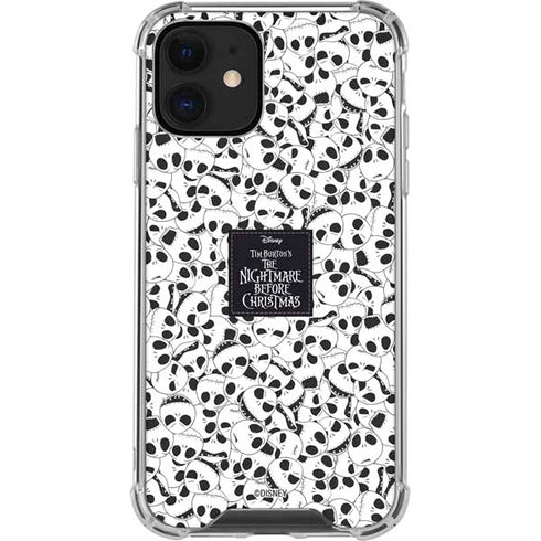 Disney The Nightmare Before Christmas Jack Skellington Pattern iPhone 12 Mini Clear Case