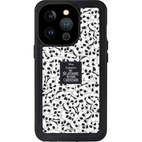 Disney The Nightmare Before Christmas Jack Skellington Pattern iPhone 14 Pro Waterproof Case