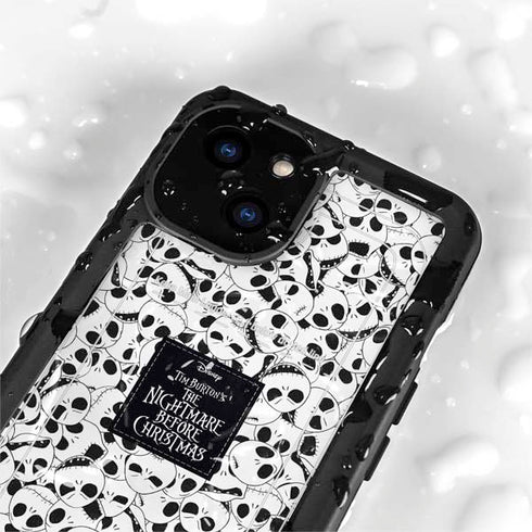 Disney The Nightmare Before Christmas Jack Skellington Pattern iPhone 15 Plus Waterproof Case