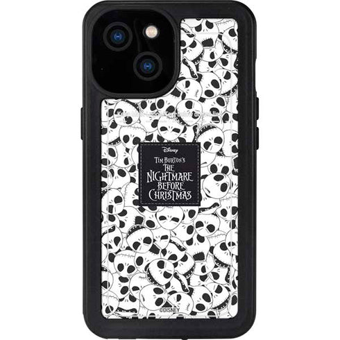 Disney The Nightmare Before Christmas Jack Skellington Pattern iPhone 15 Waterproof Case