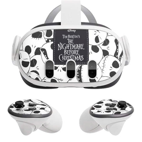 Disney The Nightmare Before Christmas Jack Skellington Pattern Meta Quest 3 Skin