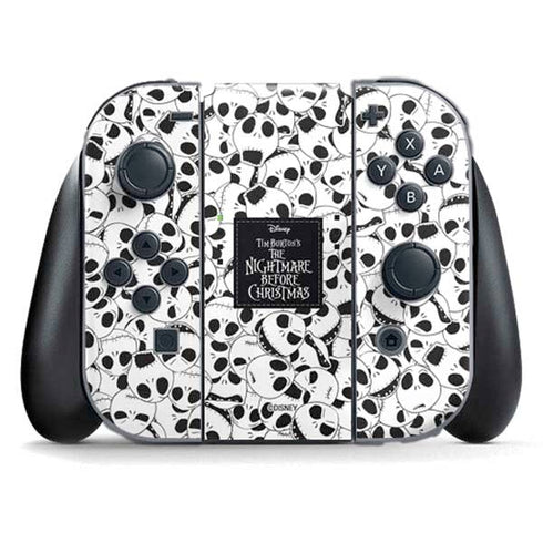 Disney The Nightmare Before Christmas Jack Skellington Pattern Nintendo Switch (2017-2021) Joy-Con Controller Skin