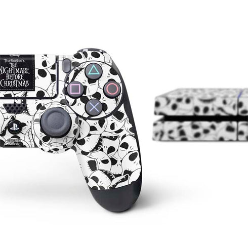 Disney The Nightmare Before Christmas Jack Skellington Pattern PS4 Console and Controller Bundle Skin