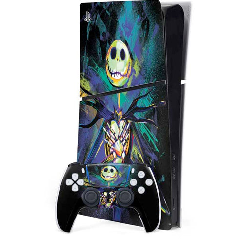 Disney The Nightmare Before Christmas Jack Skellington Art PS5 Slim Digital Edition Bundle Skin
