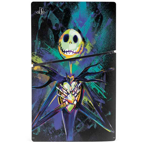 Disney The Nightmare Before Christmas Jack Skellington Art PS5 Slim Digital Edition Bundle Skin