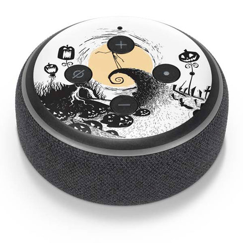 Disney The Nightmare Before Christmas Jack on Spiral Hill Art Amazon Echo Dot Skin