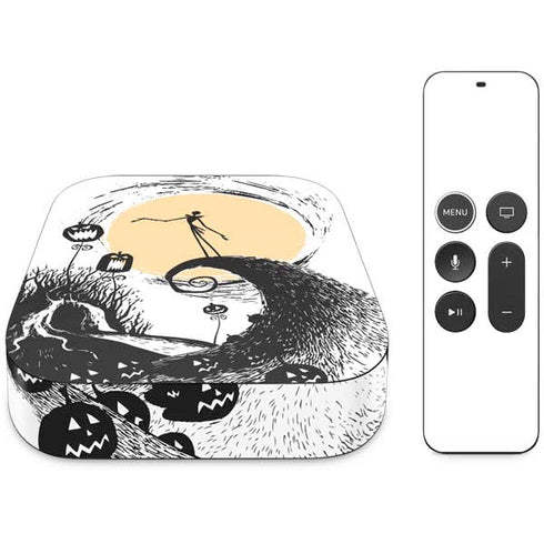 Disney The Nightmare Before Christmas Jack on Spiral Hill Art Apple TV Skin