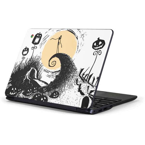 Disney The Nightmare Before Christmas Jack on Spiral Hill Art Samsung Chromebook Skin