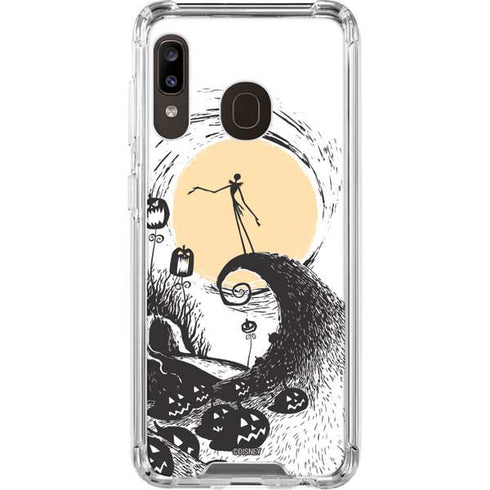 Disney The Nightmare Before Christmas Jack on Spiral Hill Art Galaxy A30 Clear Case