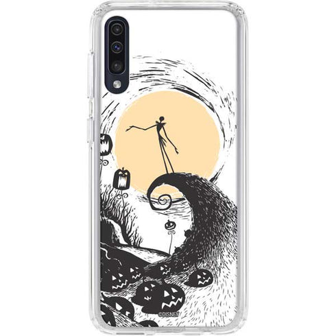 Disney The Nightmare Before Christmas Jack on Spiral Hill Art Galaxy A50 Clear Case